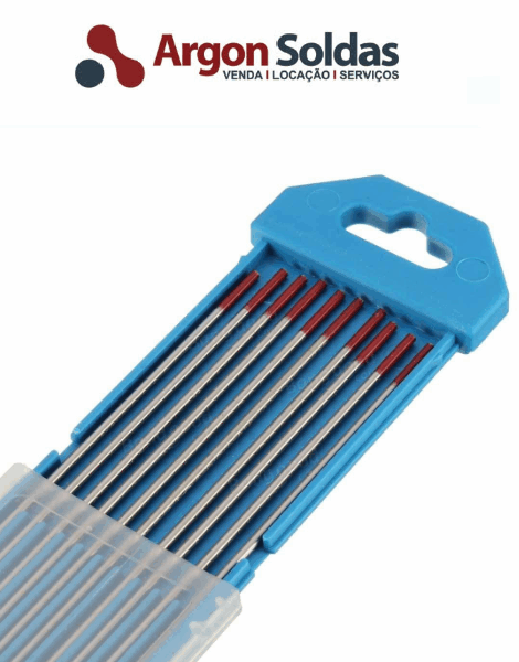ELETRODO TUNGSTENIO TORIO 2,4MM X 6" VERMELHO