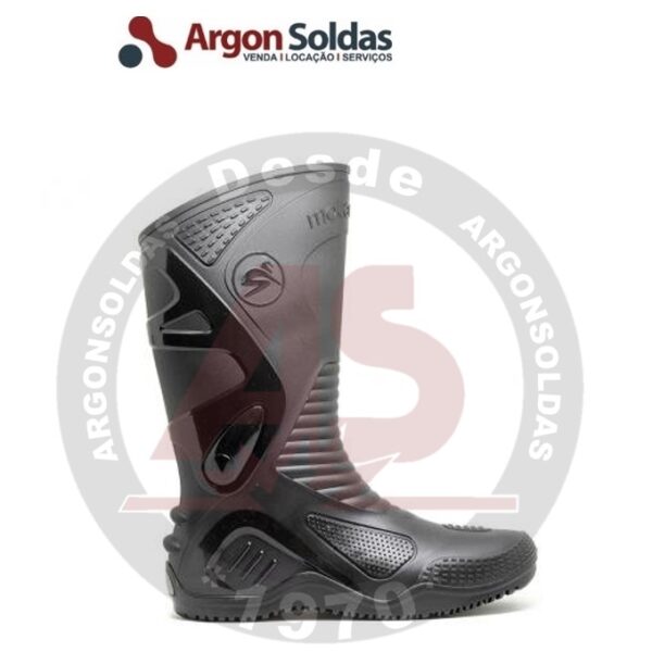 BOTA IMPERMEAVEL PVC CANO LONGO PRETA FUJIWARA 38CM N35/36