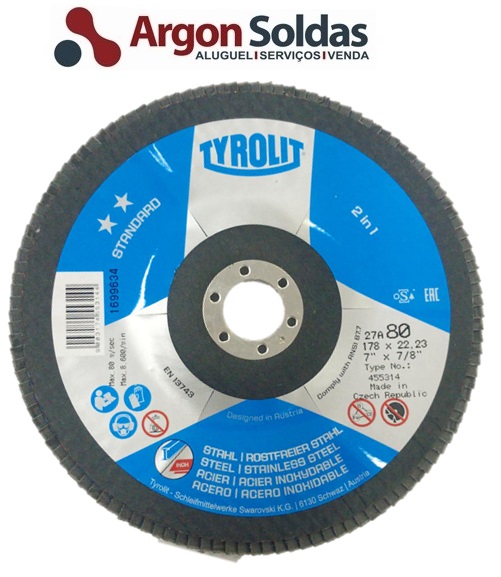 DISCO FLAP 27XLA 178X22,2 ZA80Q-B TYROLIT STANDARD