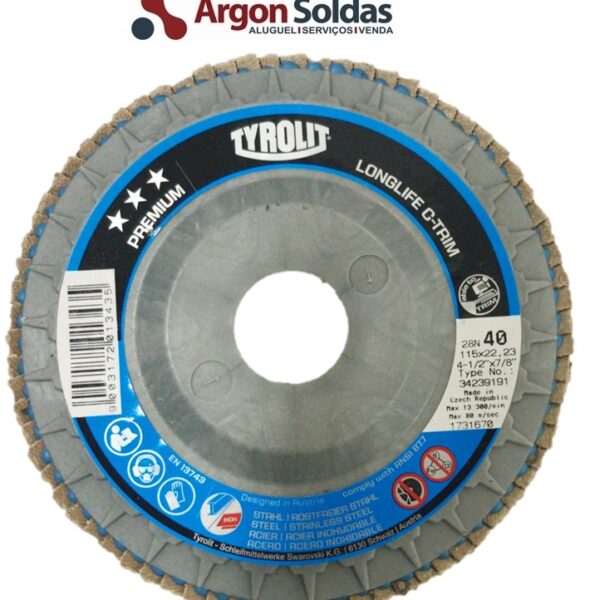 DISCO FLAP 28SLN 115X22,23 ZA40T-B TYROLIT PREMIUM