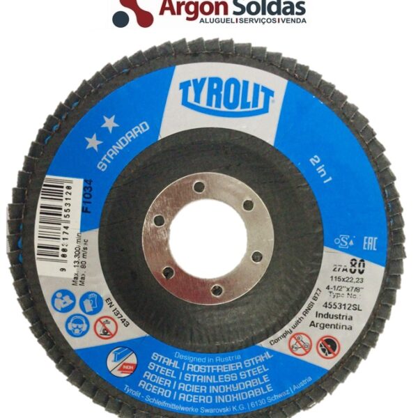 DISCO FLAP 27XLA 115X22,2 ZA80Q-B TYROLIT STANDARD