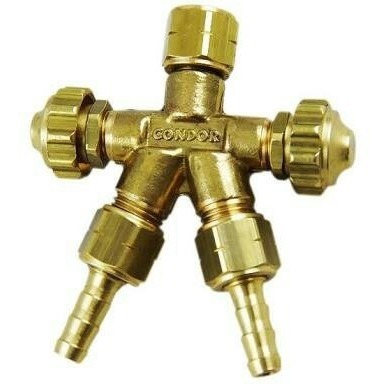 CONEXAO Y VALVULA ESFERA DUPLA SAIDA OXIGENIO