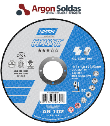 DISCO CORTE NORTON CLASSIC 114,3 X 1,6 X 22,22