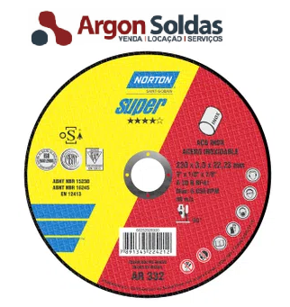 DISCO CORTE NORTON INOX AR 332 7 X 1/8 X 7/8