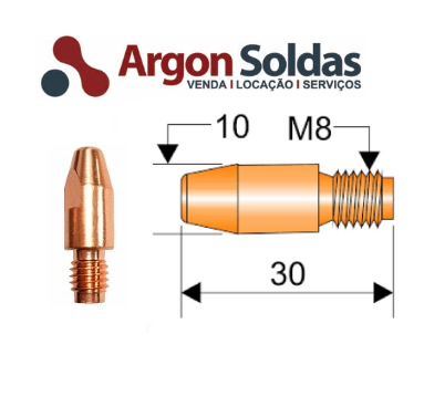 BICO CONTATO TMM36/MB36 0,8MM M8