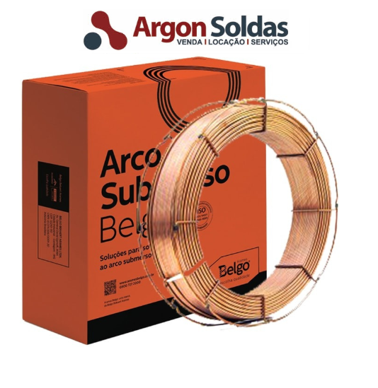 ARAME ARCO SUBMERSO AWS 5.17 ASME SFA5.17 EM12K 2,38MM BELGO 30KG