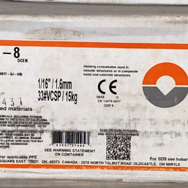 ARAME TUBULAR E71T FABSHIELD XLR8 8JD H8 HOBART 1,6MM 15KG