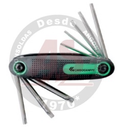CHAVE HEXALOBULAR JOGO 8 PECAS CARBOGRAFITE