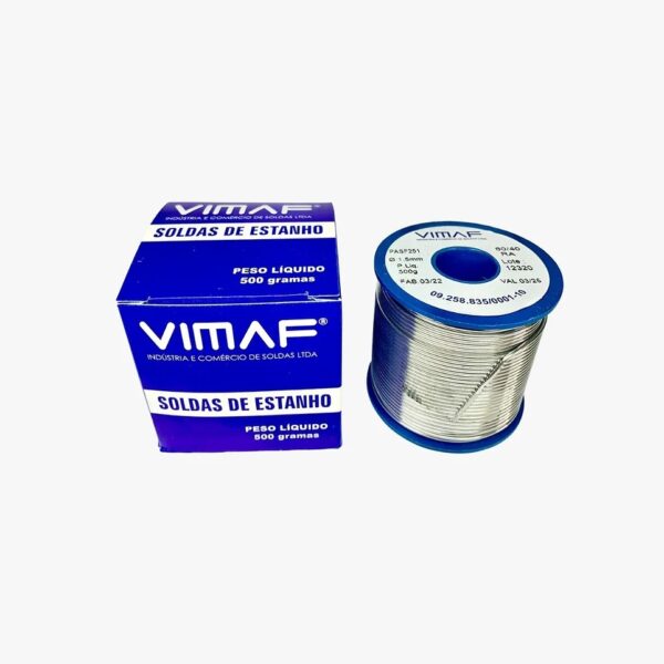 FIO DE SOLDA 60 ESTANHO 40 CHUMBO COM FLUXO MSX 1,0MM 500GR