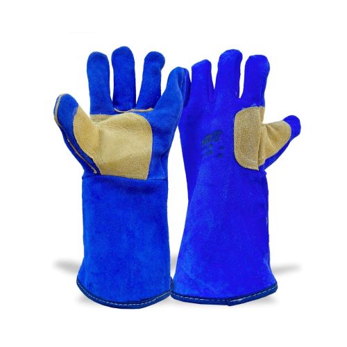 LUVA RASPA IGNIFUGADA ALTAS TEMP. SOLDADOR FORRADA PUNHO 20CM