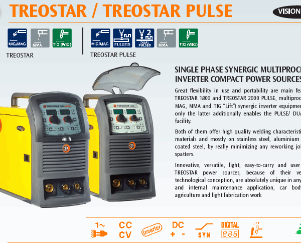 TREOSTAR 2000 PULSE 230V MULTIPROCESSO