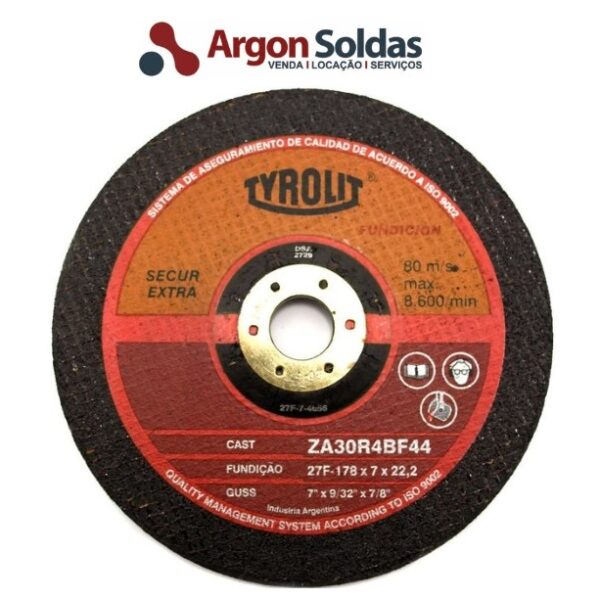 DISCO DESBASTE 27X 178X6,5X22,23 A24SBF TYROLIT STANDARD