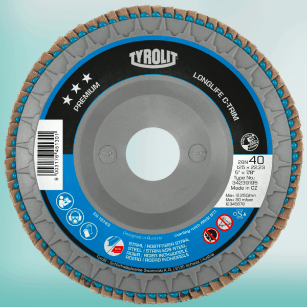DISCO FLAP 28SLN 178X22,23 ZA60T-B TYROLIT PREMIUM