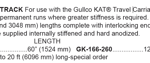 TRILHO 2438,4MM GULLCO