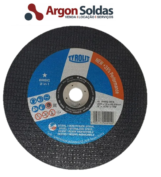 DISCO CORTE 41C 230X1,9X22,23 A46QBFB TYROLIT TYROLUTION BASIC