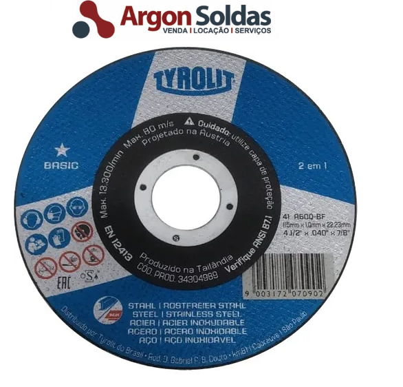 DISCO CORTE 41C 115X1,0X22,23 A60QBF TYROLIT BASIC